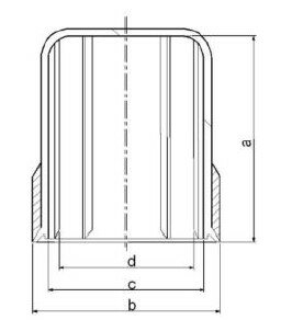 Draadeind-kap M80 x 120mm