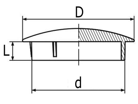 Afdichtdop (boor)gat &Oslash;2,5mm | kop &Oslash;10mm | prijs per 100st.