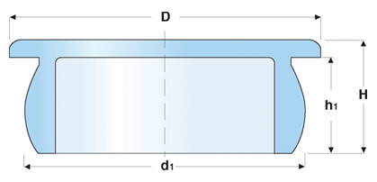 Buikplug &Oslash; 2,1mm Kop &Oslash; 3,3mm  h1: 7mm  | prijs per 100st.