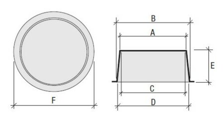 Afdichtdop conisch/taps CPN14,7 | &oslash;14.1 > &Oslash;15.9 D=19.0(mm)