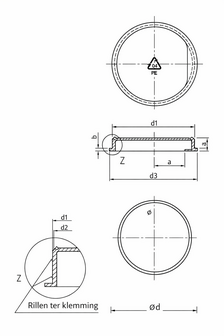 Kokerplug &Oslash;135mm + greep - Prijs per 200 stuks