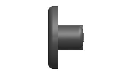 Trapdop ovaal 34x25mm voor in gat ovaal 18x10mm - Zwart