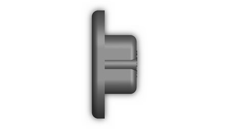 Trapdop ovaal 34x25mm voor in gat ovaal 18x10mm - Zwart