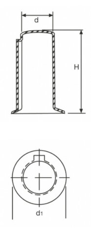 Ø9 Spiebaan as | Spie-as (driveshaft) beschermers met flens | 500st.