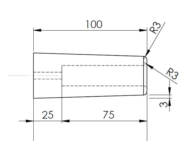 Deurbuffer Ø40mm x L=100mm | Rubber