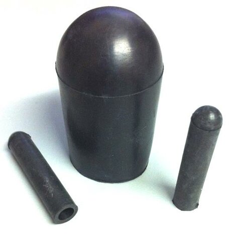 Rubber dop ERC-0039-025 | kap Ø3,96 h=25,4 (mm) | 250st.