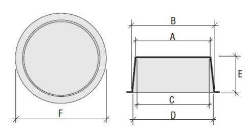 Afdichtdop conisch/taps CPN200 | &oslash;195.0 > &Oslash;207.0 D=225.0(mm)