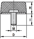 Trillingsdemper H17 M6  x  18