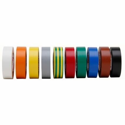 10x PVC isolatie tape - 19mm X 20m