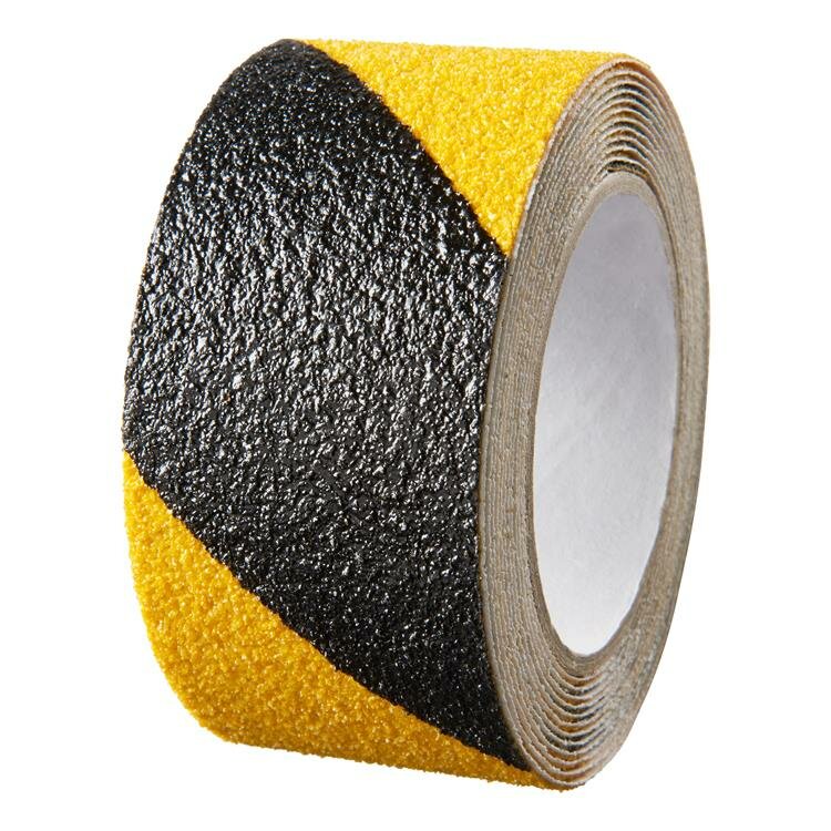 Anti-slip tape zelfklevend zwart-geel - rol 50mm x 5m