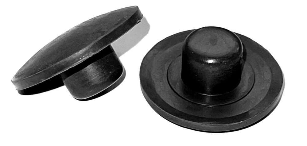Trapdop Ø38-39mm voor in gat ø15-16mm - Zwart